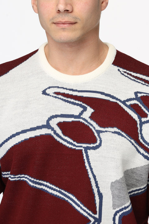Over Size Pullover Maroon