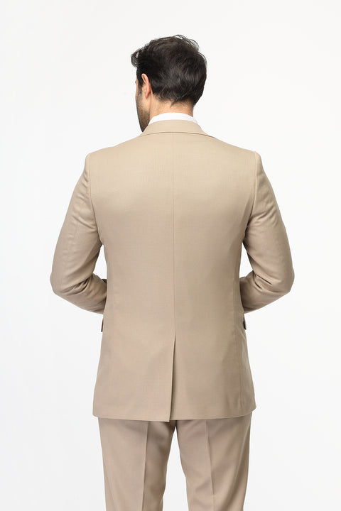 Slim Fit Suit Beige