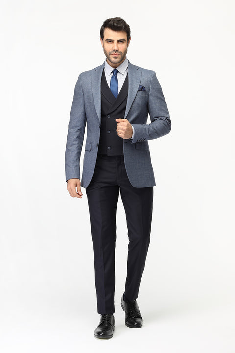Slim Fit Suit Blue