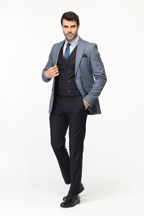 Slim Fit Suit Blue