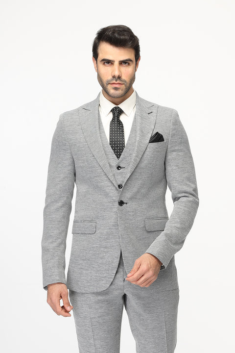 Slim Fit Suit Gray