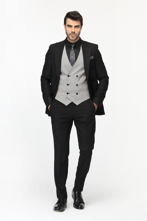Slim Fit Suit Black