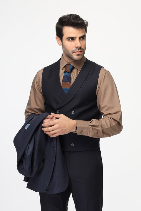 Slim Fit Suit Dark Blue