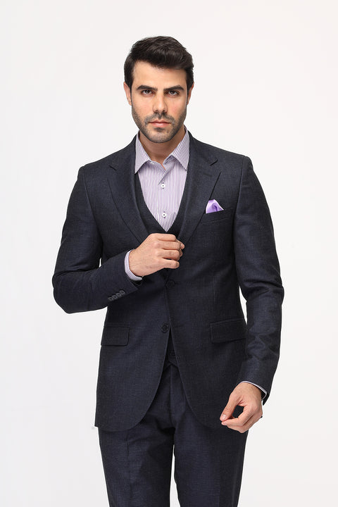 Slim Fit Suit Dark Blue
