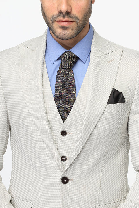 Slim Fit Suit Beige