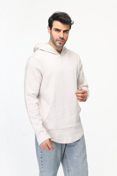 Slim Fit Sweat Shirt Beige