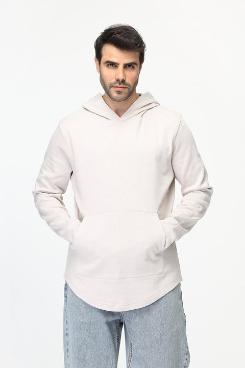 Slim Fit Sweat Shirt Beige
