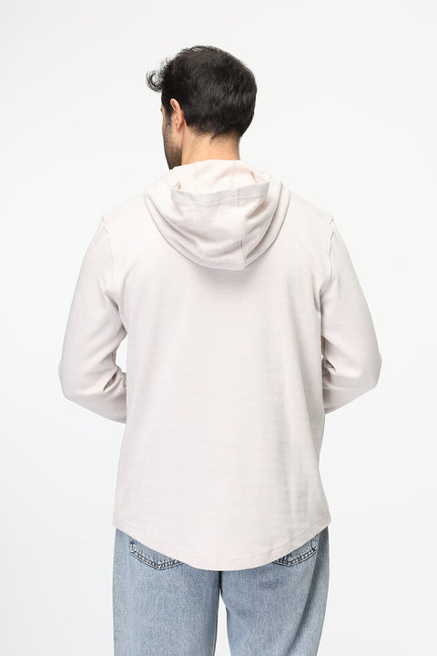 Slim Fit Sweat Shirt Beige