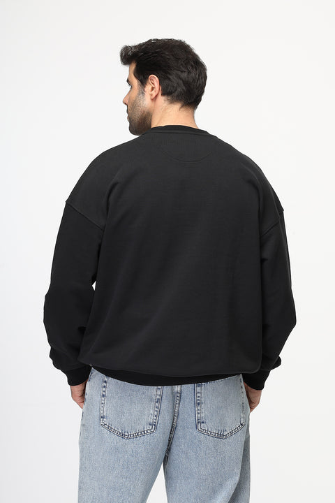 Over Size Sweat Shirt Black