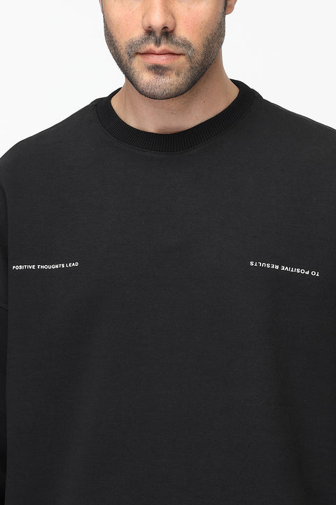 Over Size Sweat Shirt Black