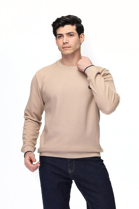 Regular Fit Sweat Shirt Beige