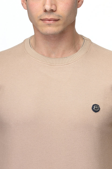 Regular Fit Sweat Shirt Beige