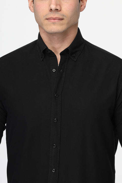 New Fit Shirt Oxford Black 100% Cotton