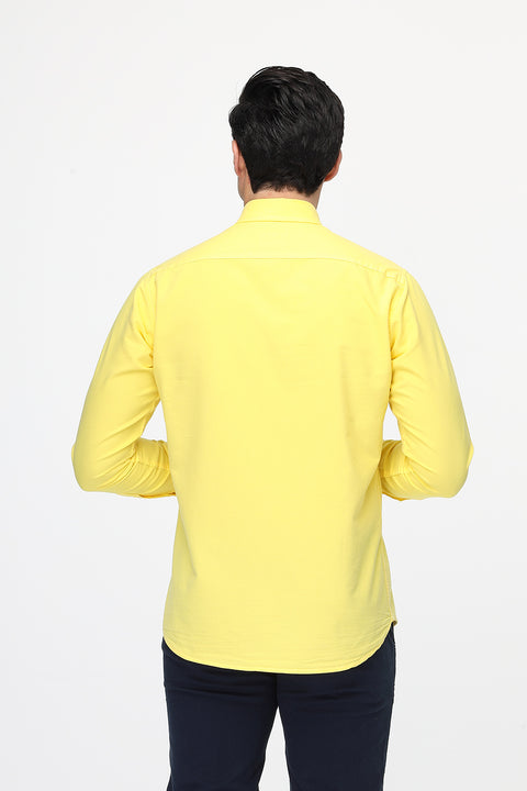New Fit Shirt Oxford Yellow 100% Cotton