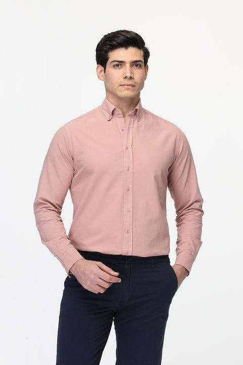 New Fit Shirt Oxford Pink 100% Cotton