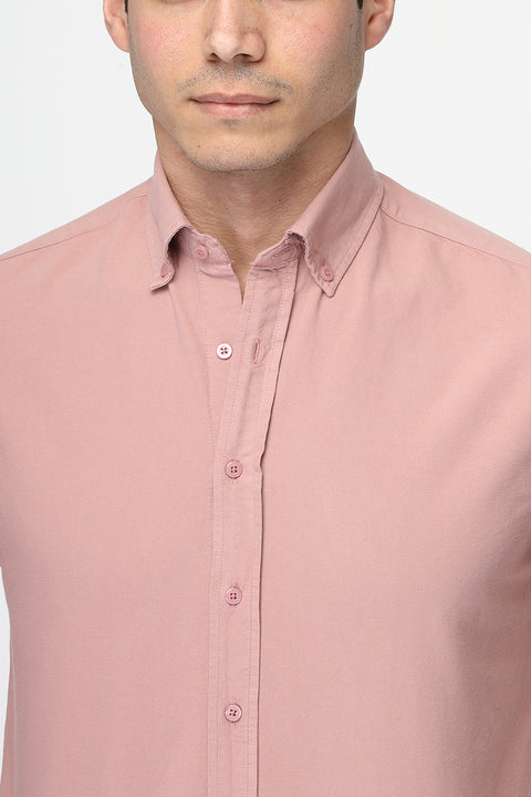 New Fit Shirt Oxford Pink 100% Cotton