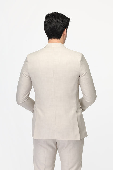 Slim Fit Suit Beige