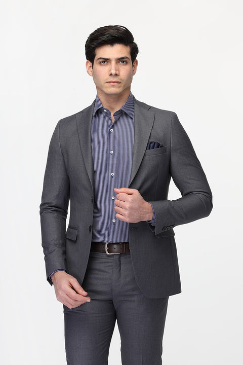Slim Fit Suit Gray