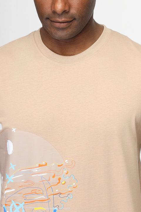 Regular Fit T-Shirt Beige