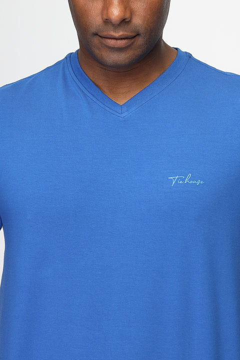 Regular Fit T-Shirt V Blue