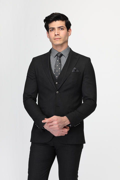 Slim Fit Suit Black