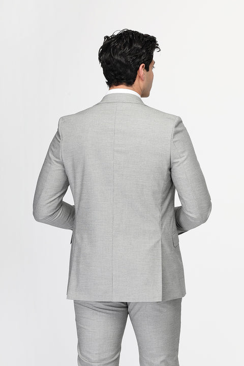 Slim Fit Suit Light Gray
