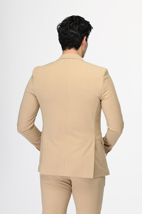Slim Fit Suit Beige