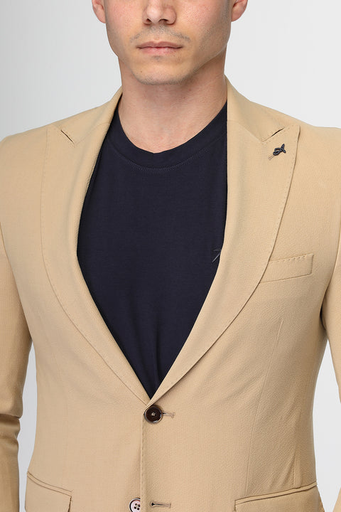 Slim Fit Suit Beige