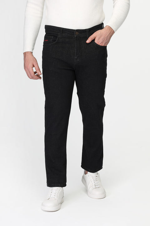 Slim Straight Fit Trousers Jeans Black