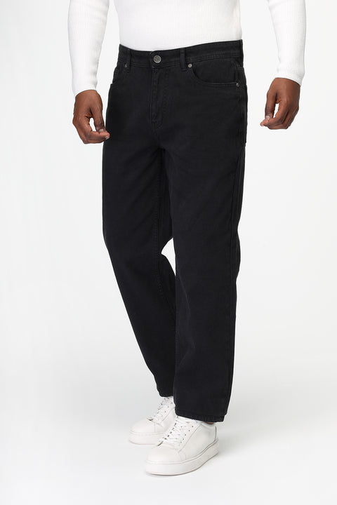 Slim Straight Fit Trousers Jeans Black