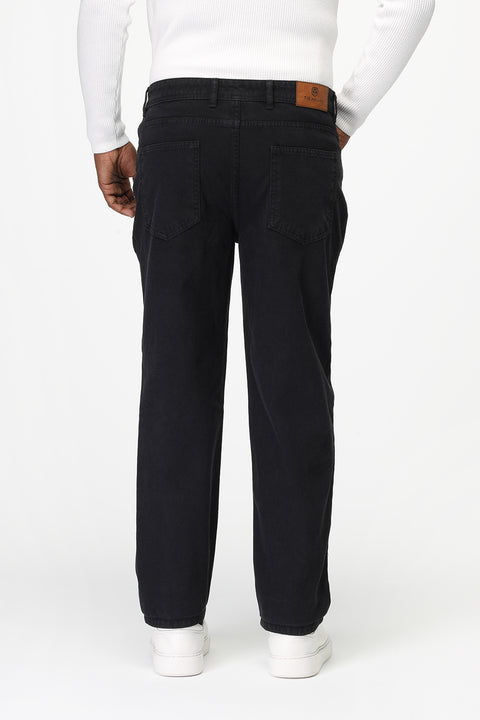 Slim Straight Fit Trousers Jeans Black