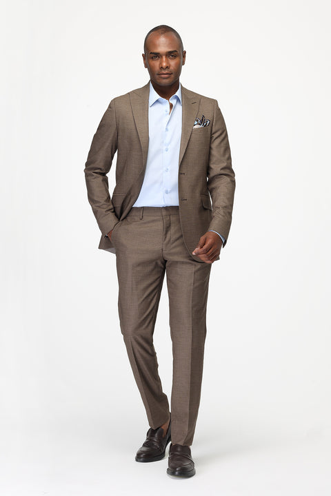 Slim Fit Suit Beige