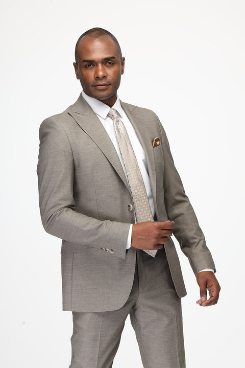 Slim Fit Suit Beige