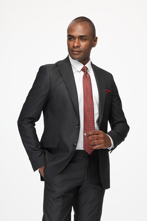 Slim Fit Suit Dark Gray