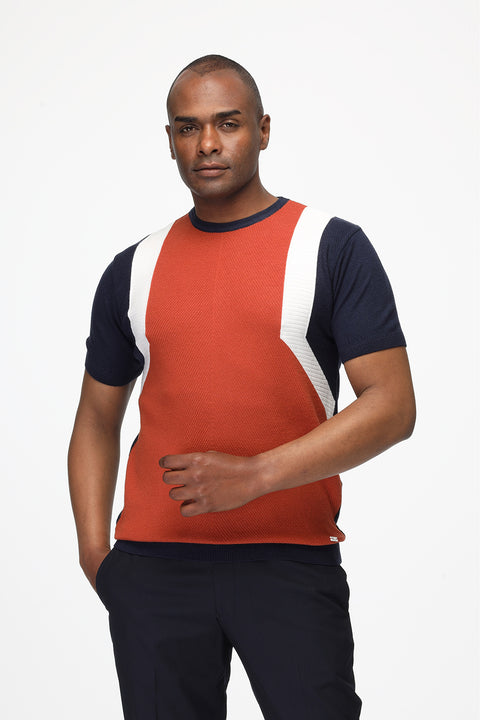 Regular Fit T-Shirt Knitted Orange