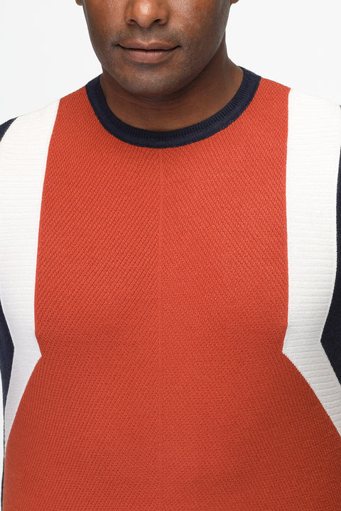 Regular Fit T-Shirt Knitted Orange