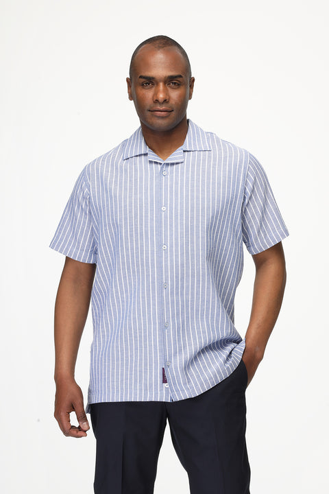 New Fit Shirt Half Blue