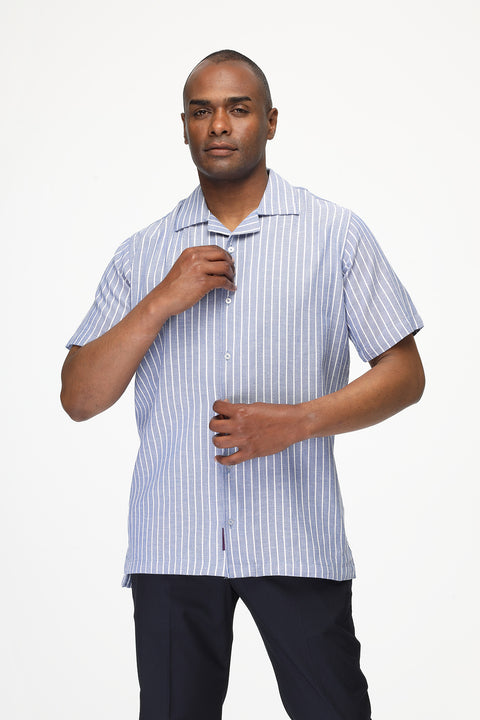 New Fit Shirt Half Blue