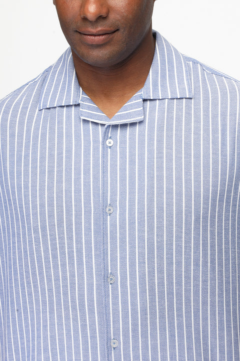 New Fit Shirt Half Blue