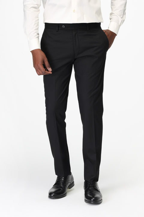 Slim Fit Classic Pants Black