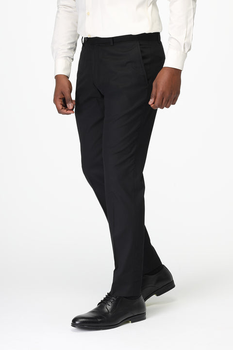 Slim Fit Classic Pants Black