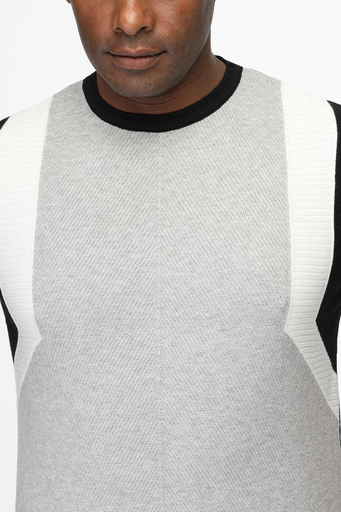 Regular Fit T-Shirt Knitted Gray