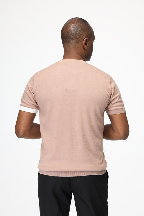 Regular Fit T-Shirt Knitted Beige