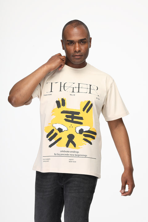 Relax Fit T-Shirt Beige