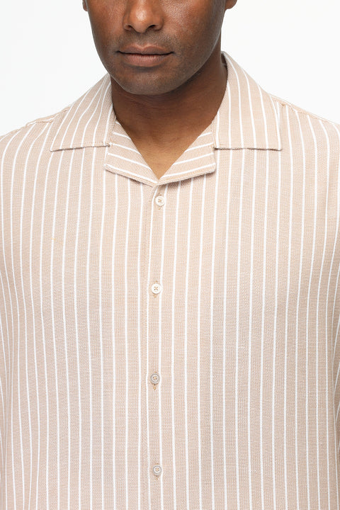New Fit Shirt Half Beige