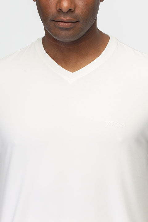 Regular Fit T-Shirt V Off White