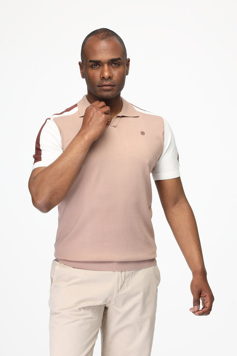 Polo Shirt Regular Fit Knitted Beige