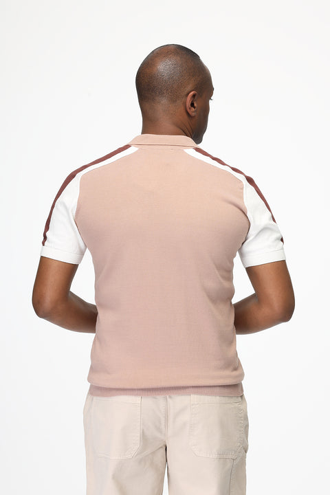 Polo Shirt Regular Fit Knitted Beige