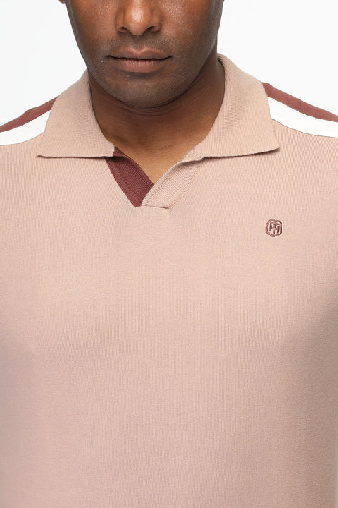 Polo Shirt Regular Fit Knitted Beige