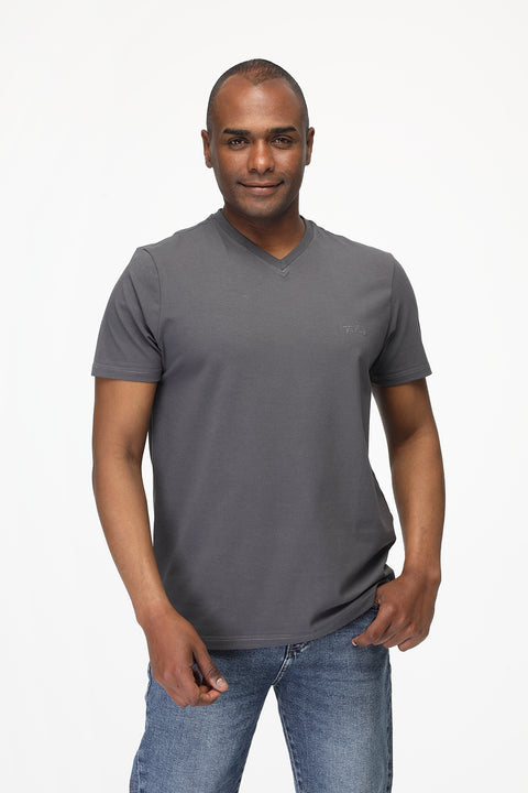 Regular Fit T-Shirt V Gray